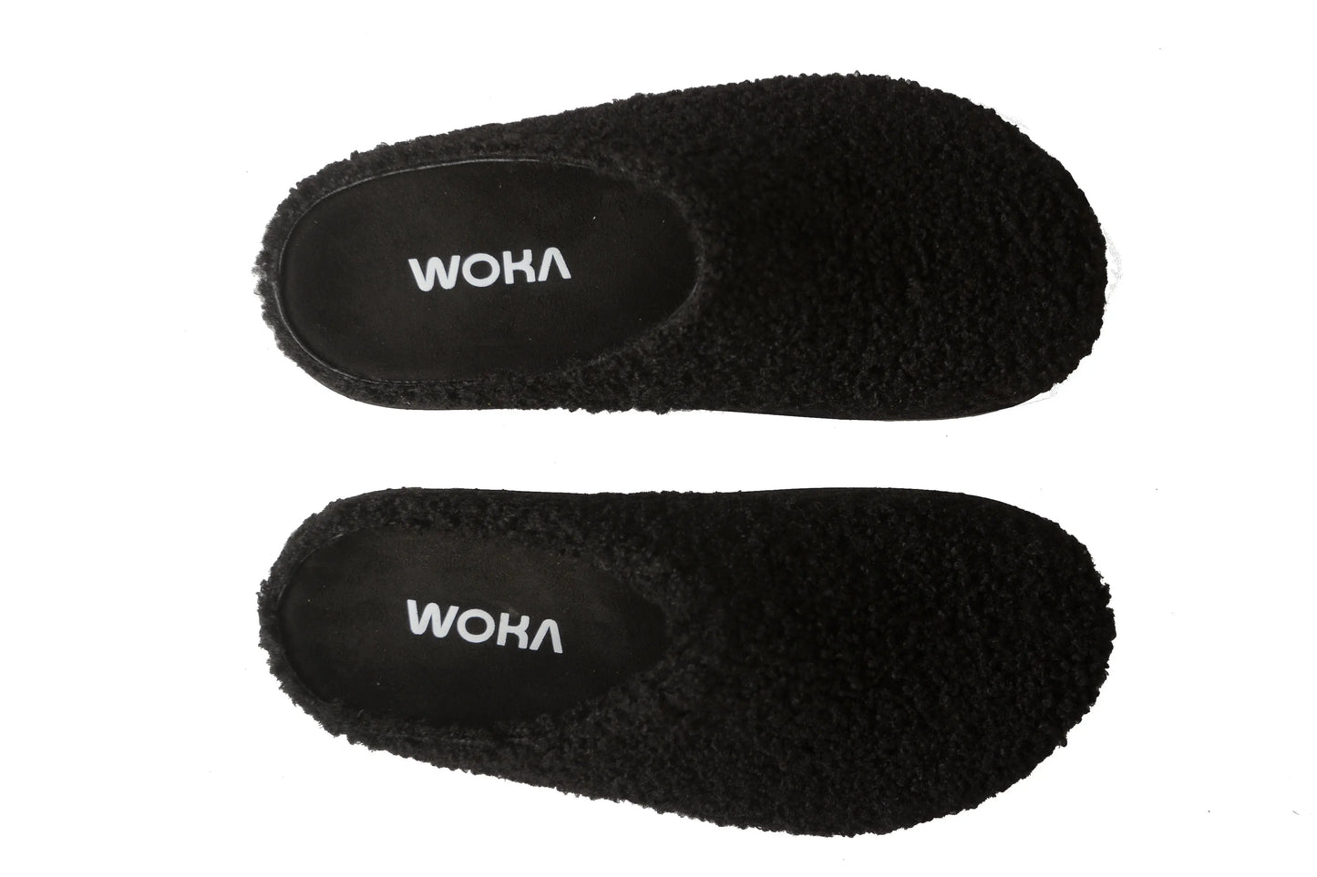 Velvy fur clogs black WOKA