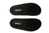 Velvy fur clogs black WOKA
