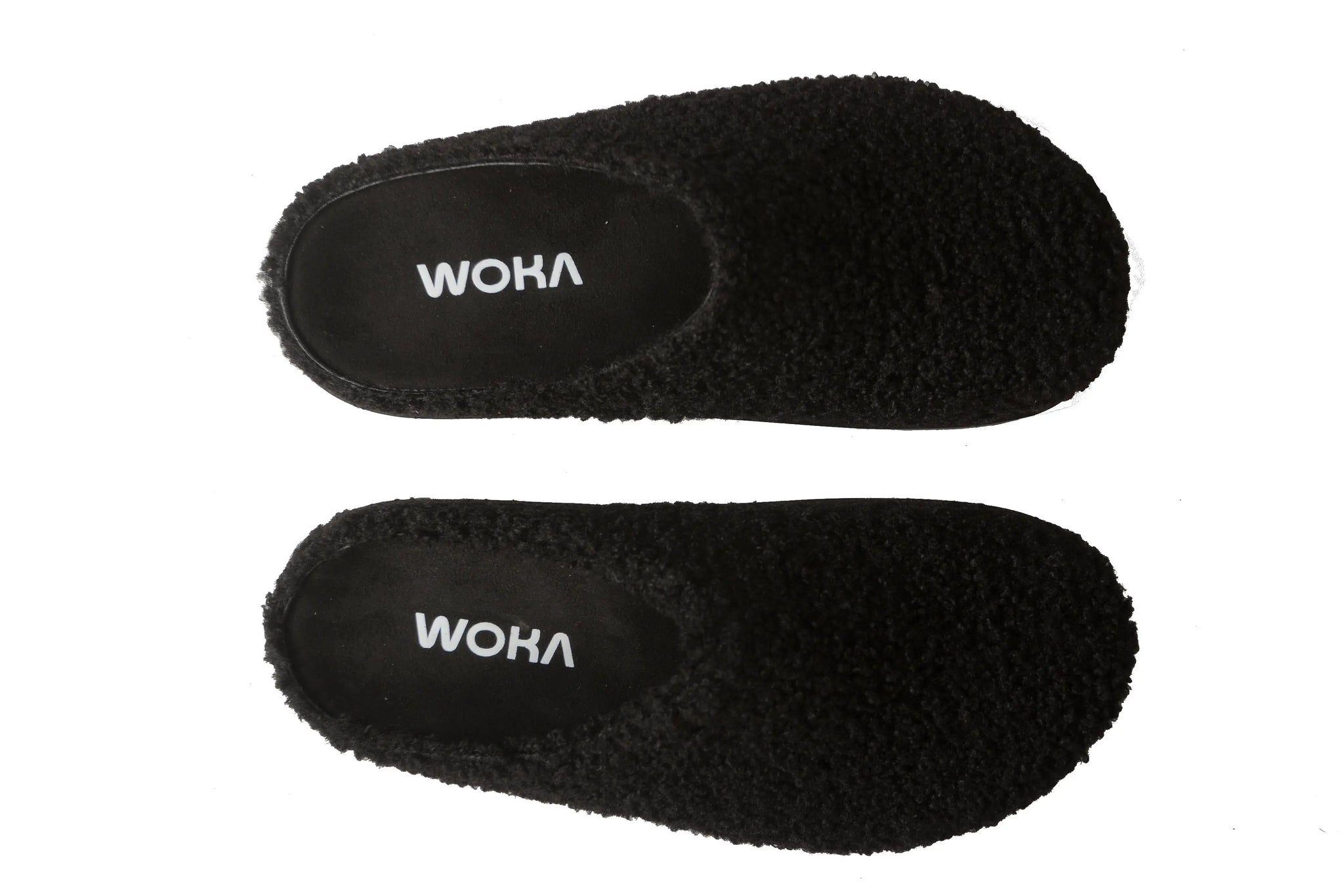Velvy fur clogs black WOKA