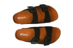 Moreno double strap Black - WOKA
