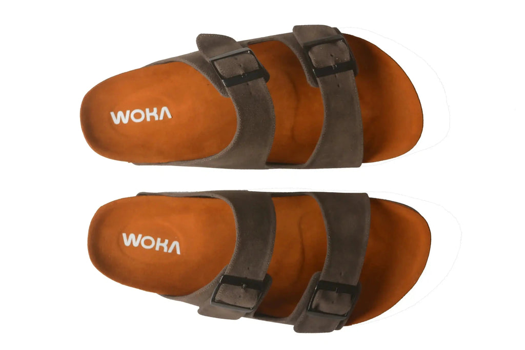 Moreno double strap Dark Gray - WOKA