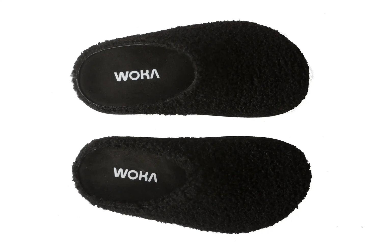 Velvy fur clogs black - WOKA