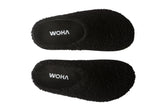 Velvy fur clogs black - WOKA