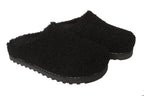 Velvy fur clogs black - WOKA