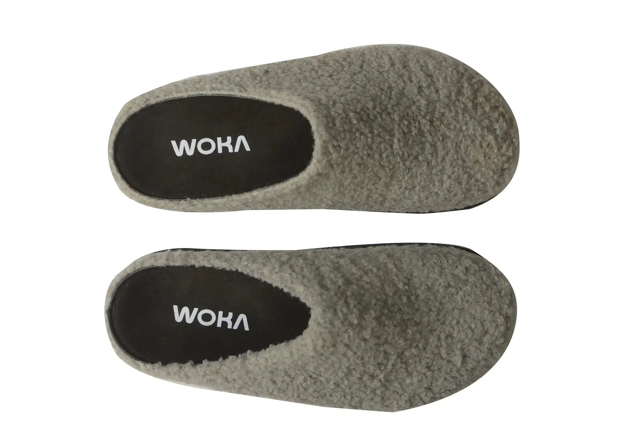 Velvy fur clogs Gray - WOKA